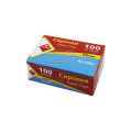 Скрепки канцелярские 25мм (100шт) никелированные, круглые КL1800