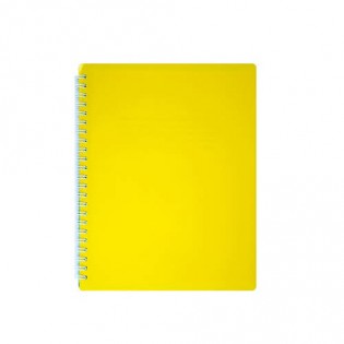 Купить Блокнот  А5 96л # пласт,обложка боковая спираль, с разделителями,  желто/голубой UKRAINE, BM.2464-85 по низким ценам