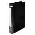 Папка пласт. А4 2 кольца, карман, черная BM.3161-01