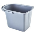 Ведро пластиковое прямоугольное хозяйственное (14л)  без крышки серое