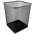 Корзина-сетка для бумаг, метал. черная квадратная 2124-01