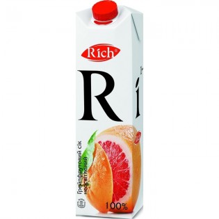 Купить Сок Rich,грейпфрутовый с мякотью(1л) тетрапакет по низким ценам