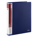 Папка пласт. А4 4 кольца, карман, синяя 1208-02-А