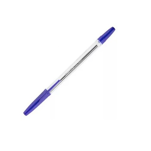 Купить Ручка шариковая (0,7) синяя, корпус прозрачный DB2051-02 по низким ценам